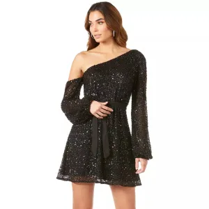 LARA 29290 - ONE SHOULDER COCKTAIL DRESS
