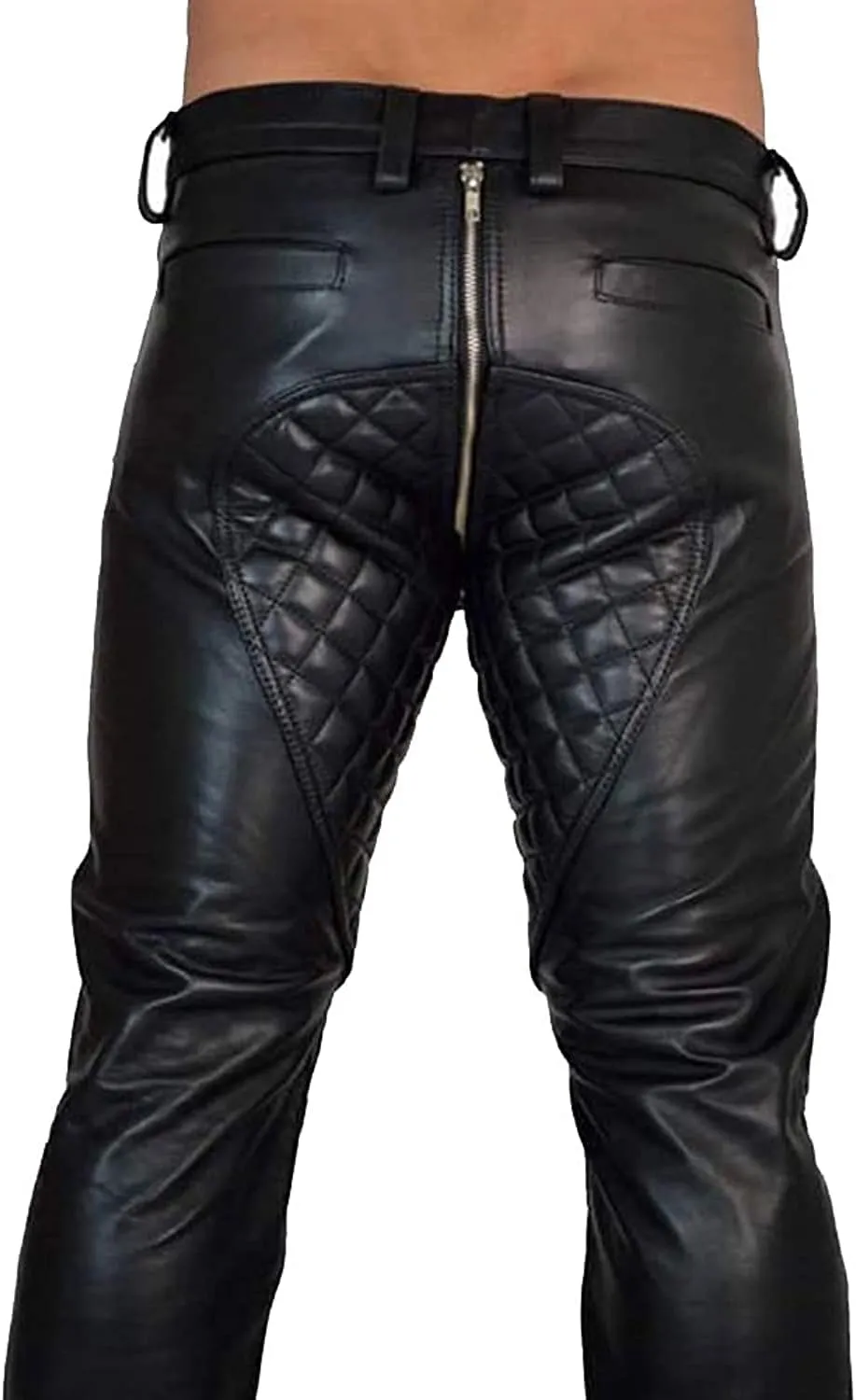 Leather Pants for Men Cowboy Western Traditional Native Casual Fashion Gay Pant