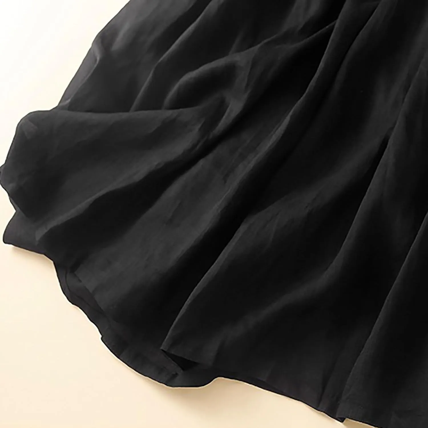 Linen Maxi Skirts for Women Bodycon Flowy Boho Pleated High Cut Drawstring Basic Skirt Women 2025 Trendy