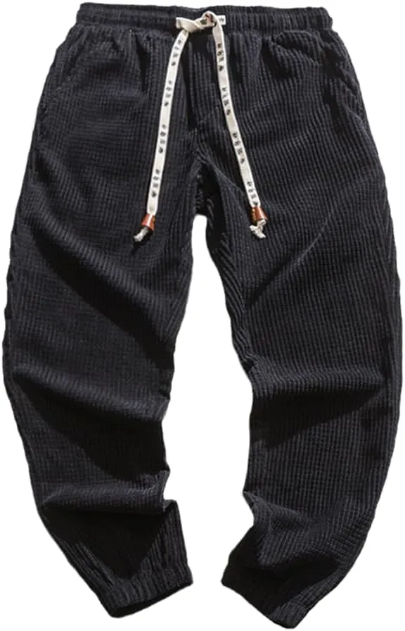 LIXINGHEITANG Corduroy Harem Pants Men's Trousers Casual Jogging Men Sweatpants Hip-Hop Streetwear Male Large Size