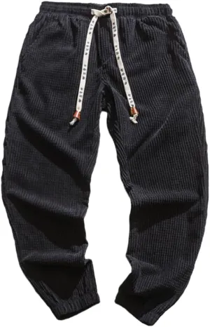 LIXINGHEITANG Corduroy Harem Pants Men's Trousers Casual Jogging Men Sweatpants Hip-Hop Streetwear Male Large Size