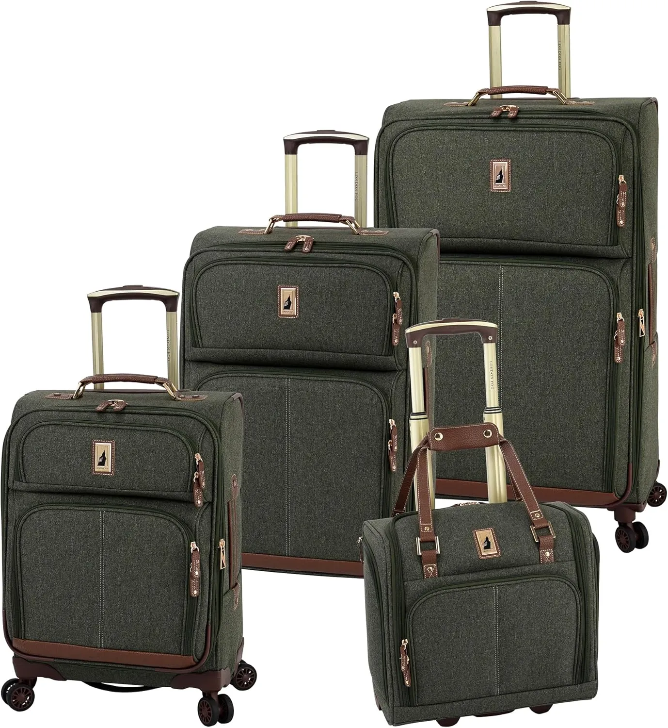 London Fog Wallington Moss 4 Piece Nested Set USB, 15", 20", 25", 29"