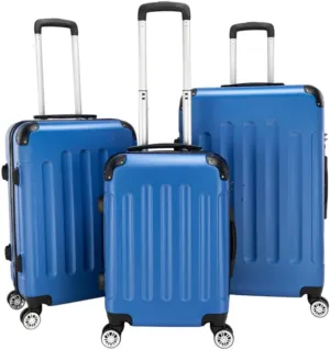 Luggage Sets 3 Piece With Spinner Wheel, Luggage 3 Piece Set Expandable ABS Durable Suitcase, TSA Lock Travel Luggage For Men And Women 20"/24"/28" (Blue)