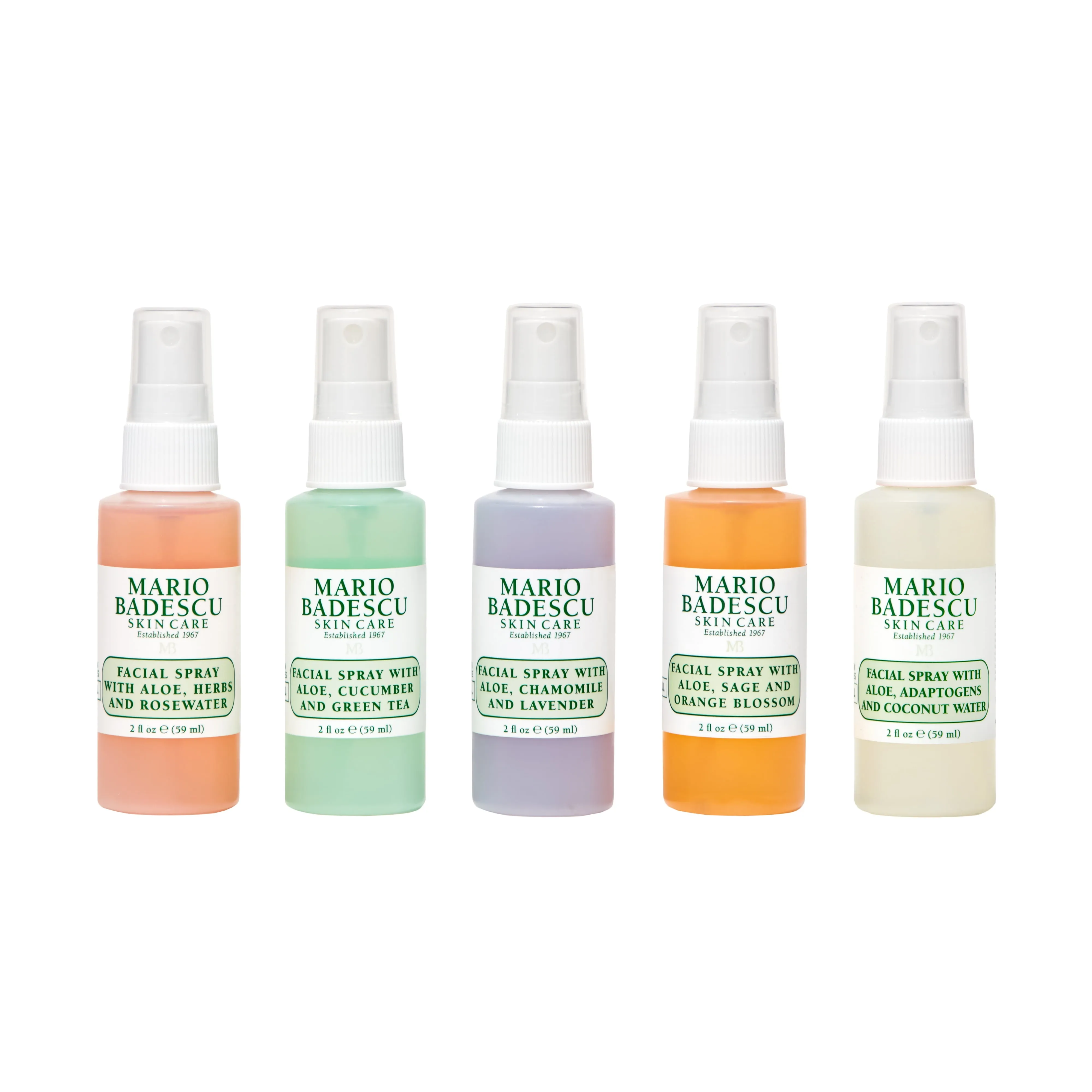 Mario Badescu Mini Mist Collection Skin Care Set, 5 piece set each 2 fl oz