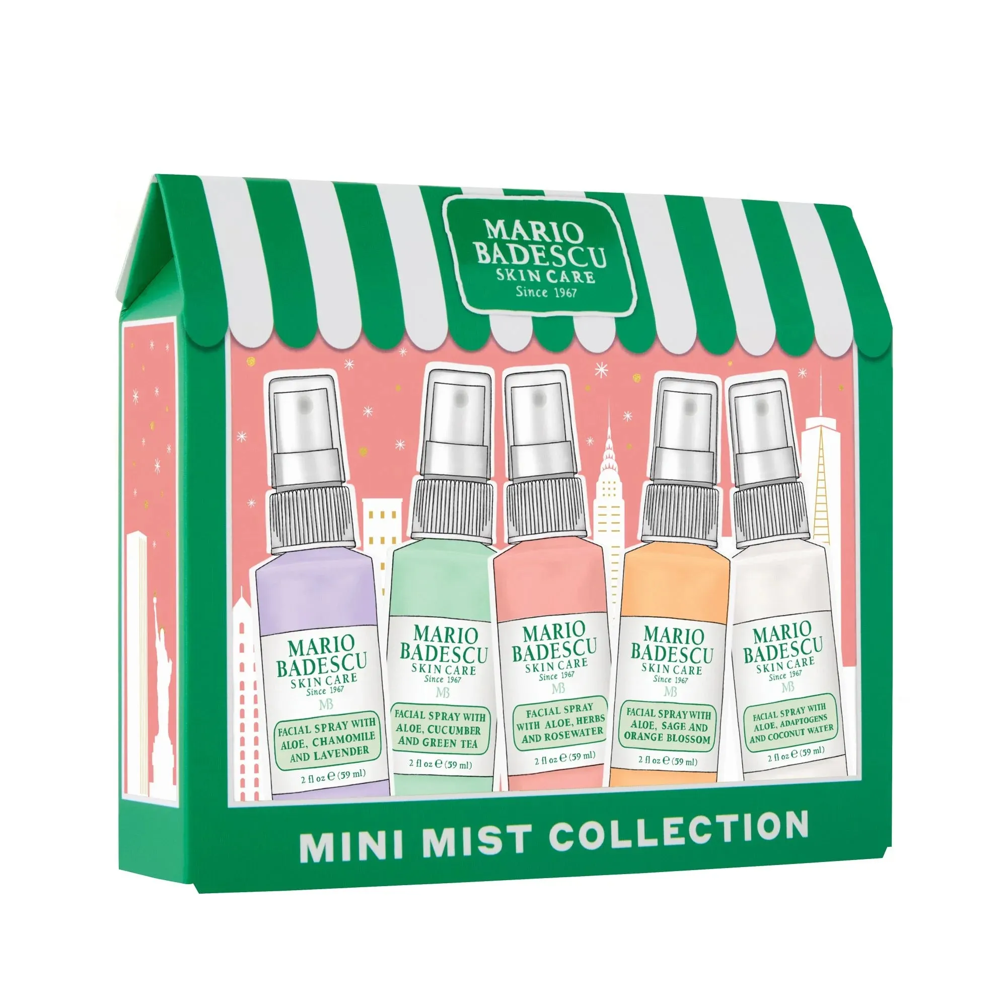 Mario Badescu Mini Mist Collection Skin Care Set, 5 piece set each 2 fl oz