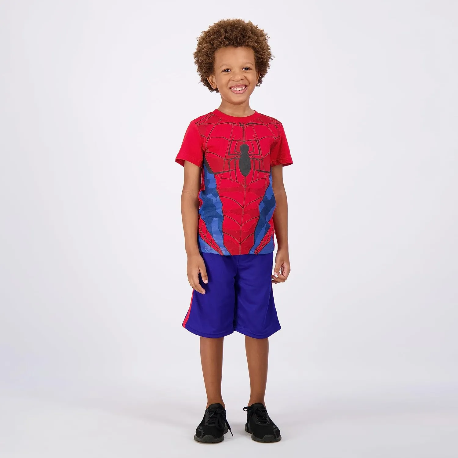 Marvel Avengers Spider-Man Boys T-Shirt and Short Set for Toddler and Little Kids  Blue/Red