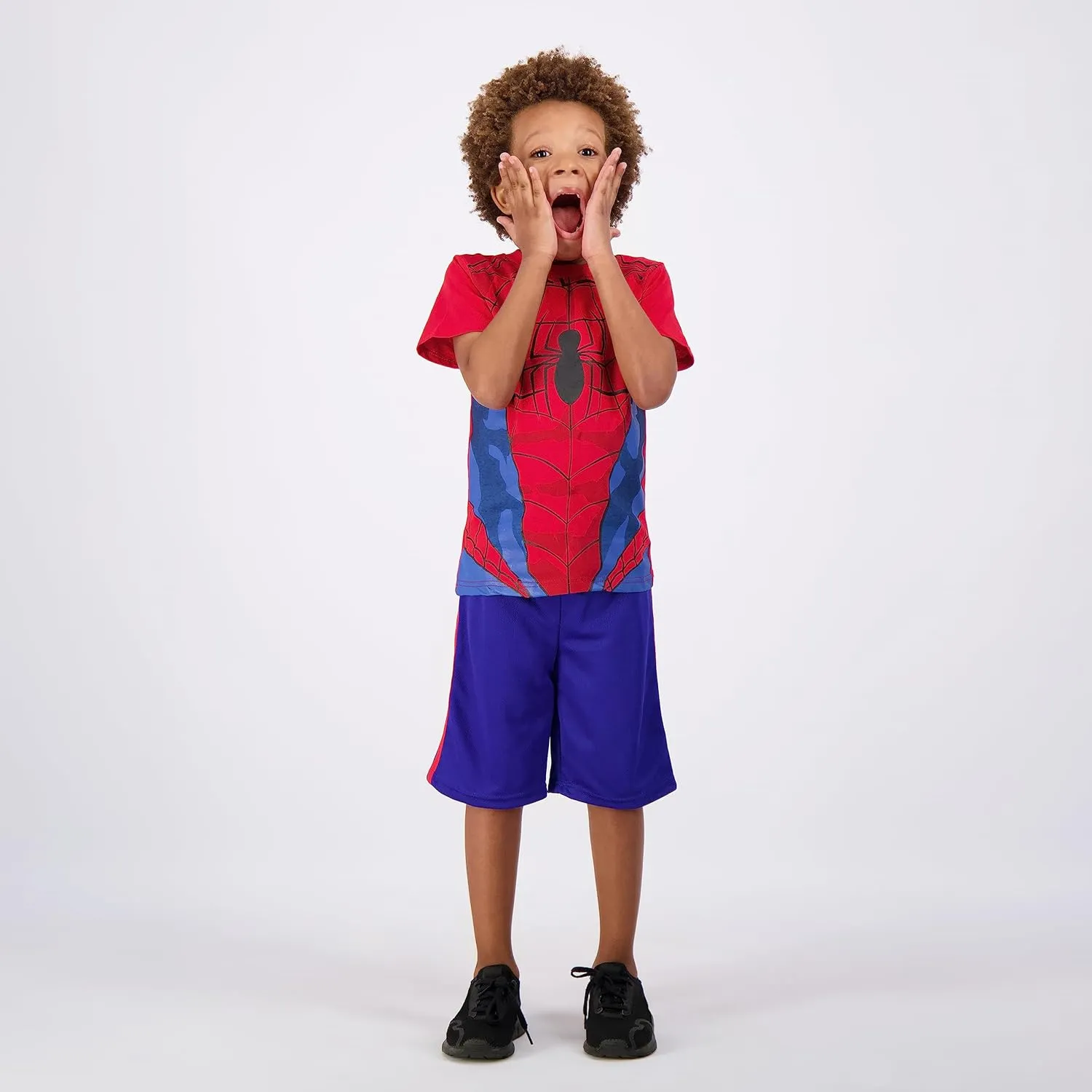 Marvel Avengers Spider-Man Boys T-Shirt and Short Set for Toddler and Little Kids  Blue/Red