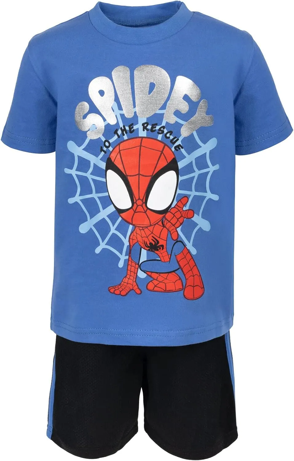 Marvel T-Shirt and Mesh Shorts Outfit Set Toddler to Big Kid Sizes (2T - 10-12)