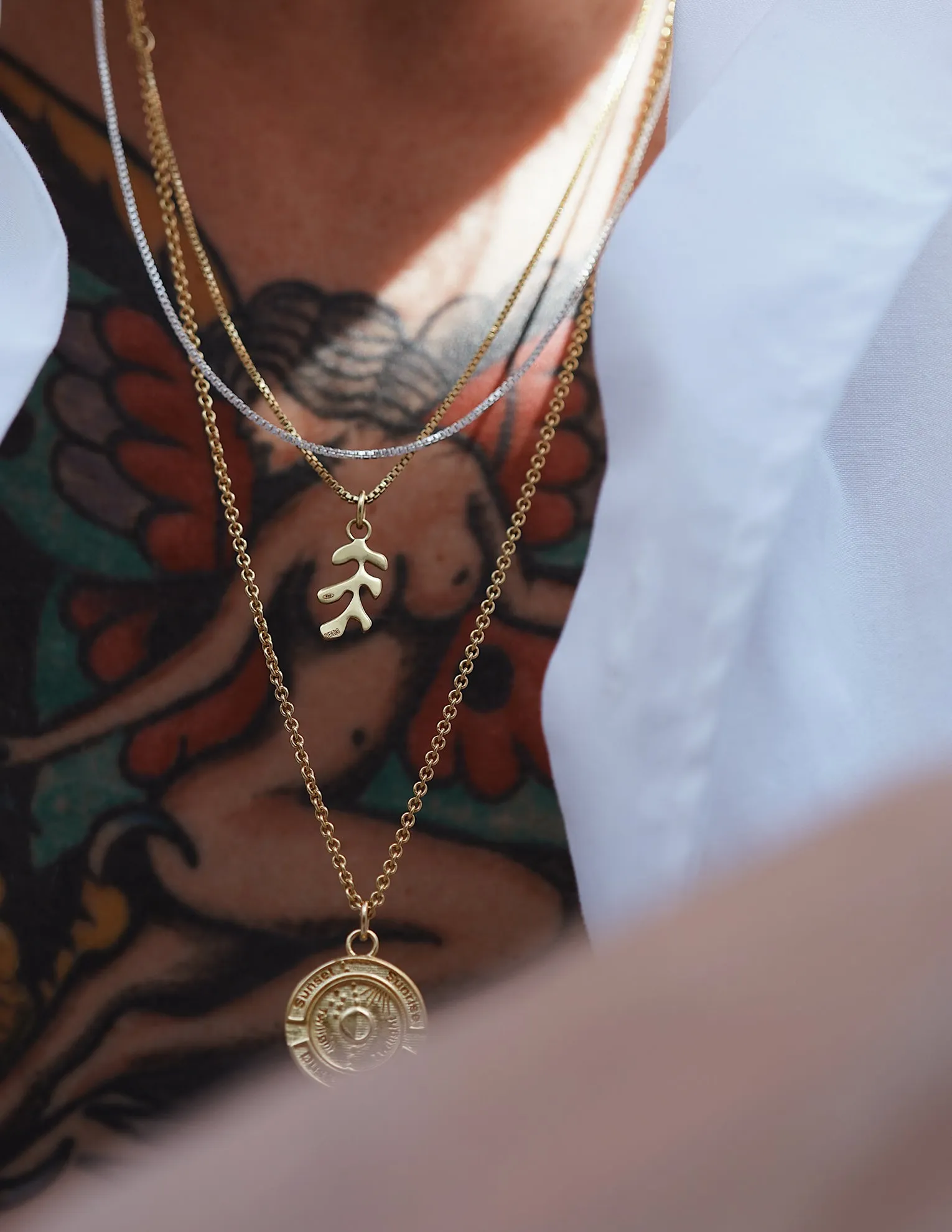 Matisse Leaf pendant <br>Gold Vermeil