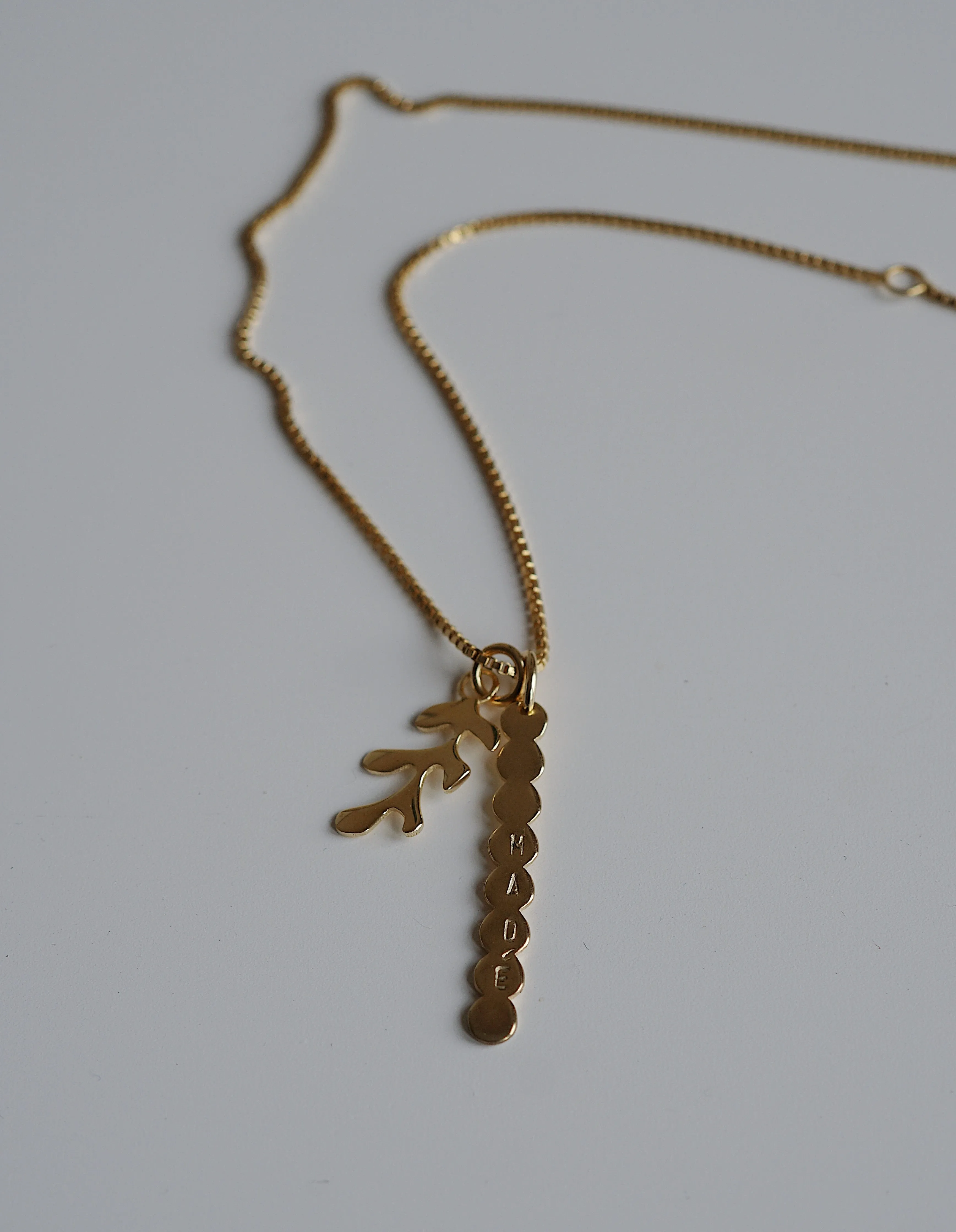 Matisse Leaf pendant <br>Gold Vermeil