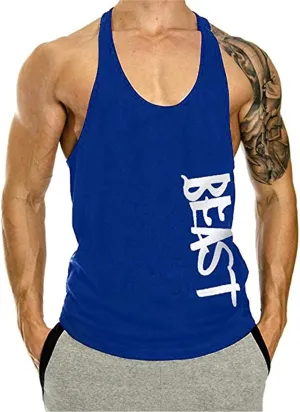 Men's Beast Workout Sport Muscle Tank Tops Gym Bodybuilding Fitness Sleeveless Shirts