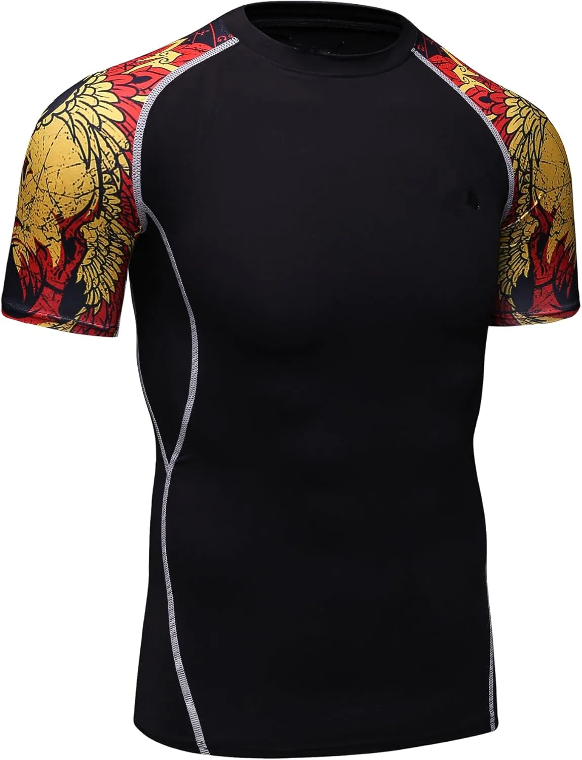 Men's Lightweight Short Sleeve Cool Dry Rashguards Compression Sports Workout T-Shirt