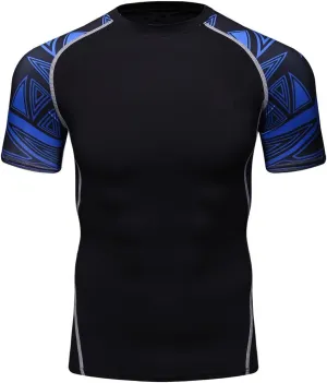 Men's Lightweight Short Sleeve Cool Dry Rashguards Compression Sports Workout T-Shirt