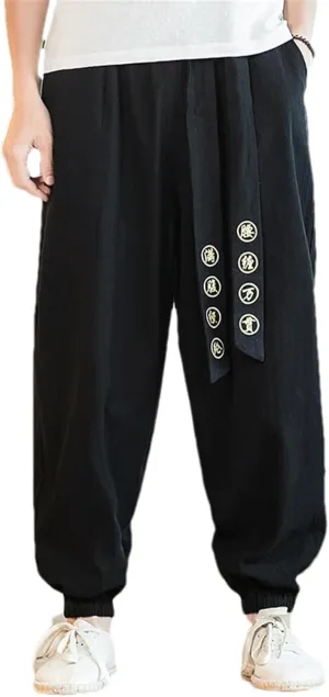Men's Pants Casual Harem Pants Elastic Waist Streetwear Vintage Trousers Male Jogging Sweatpants