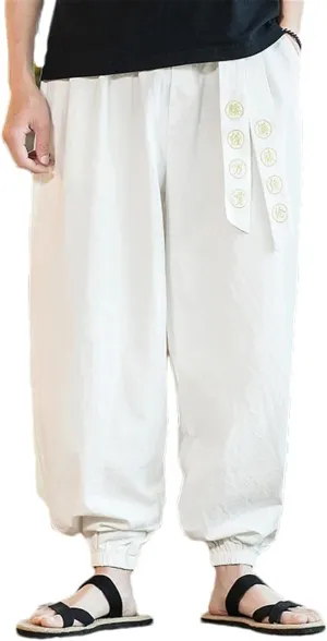 Men's Pants Casual Harem Pants Elastic Waist Streetwear Vintage Trousers Male Jogging Sweatpants