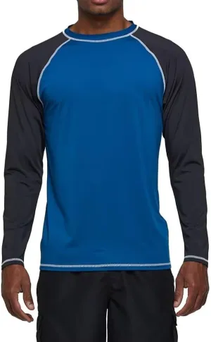Mens Rash Guard for Men Swimming Sun Protection Shirts UPF 50  UV Long Sleeve Lightweight Quick Dry T-Shirts Surf Fishing