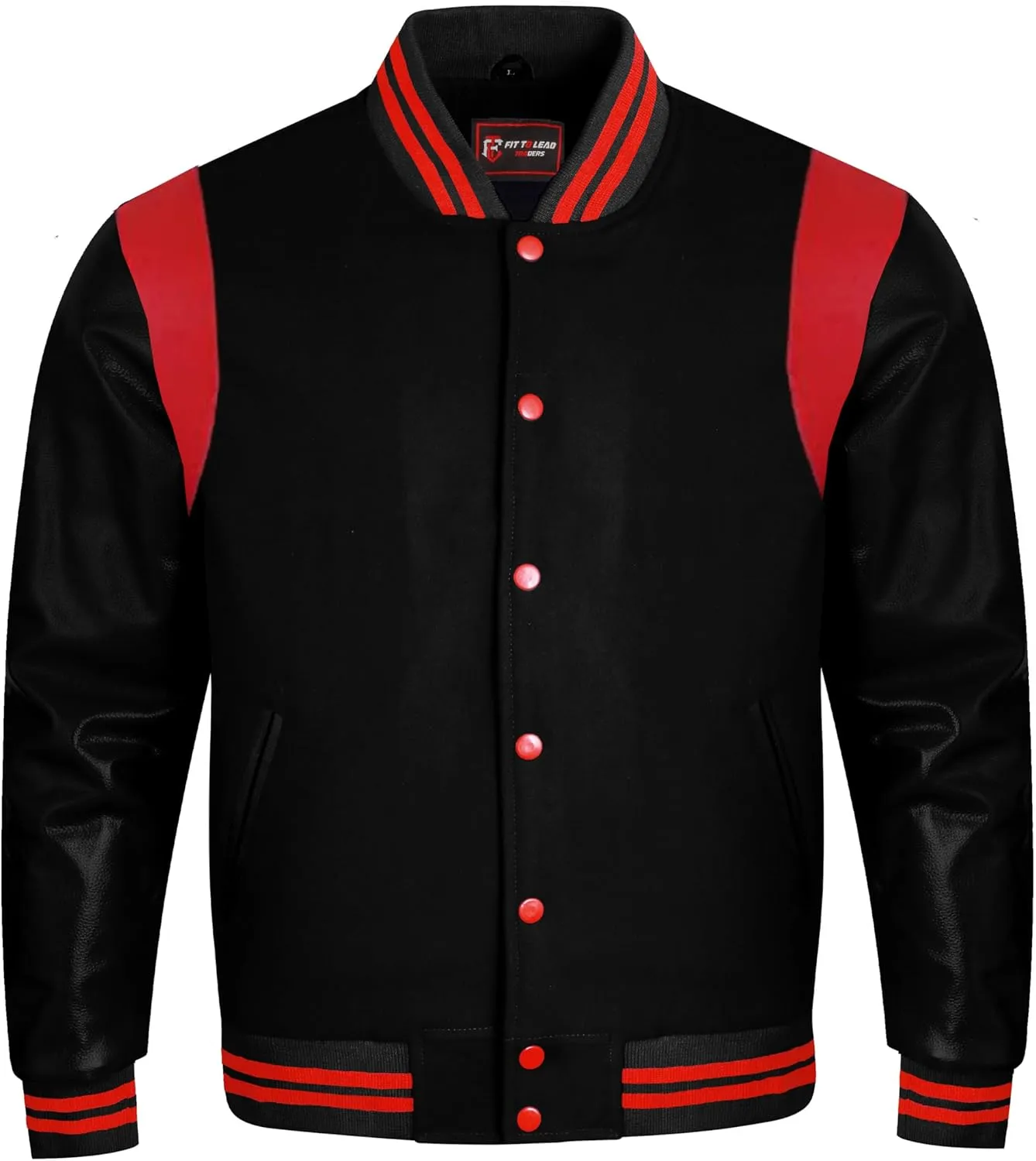 Mens Varsity Jacket Wool Body Leather Sleeves Custom Letterman Bomber for Team & School