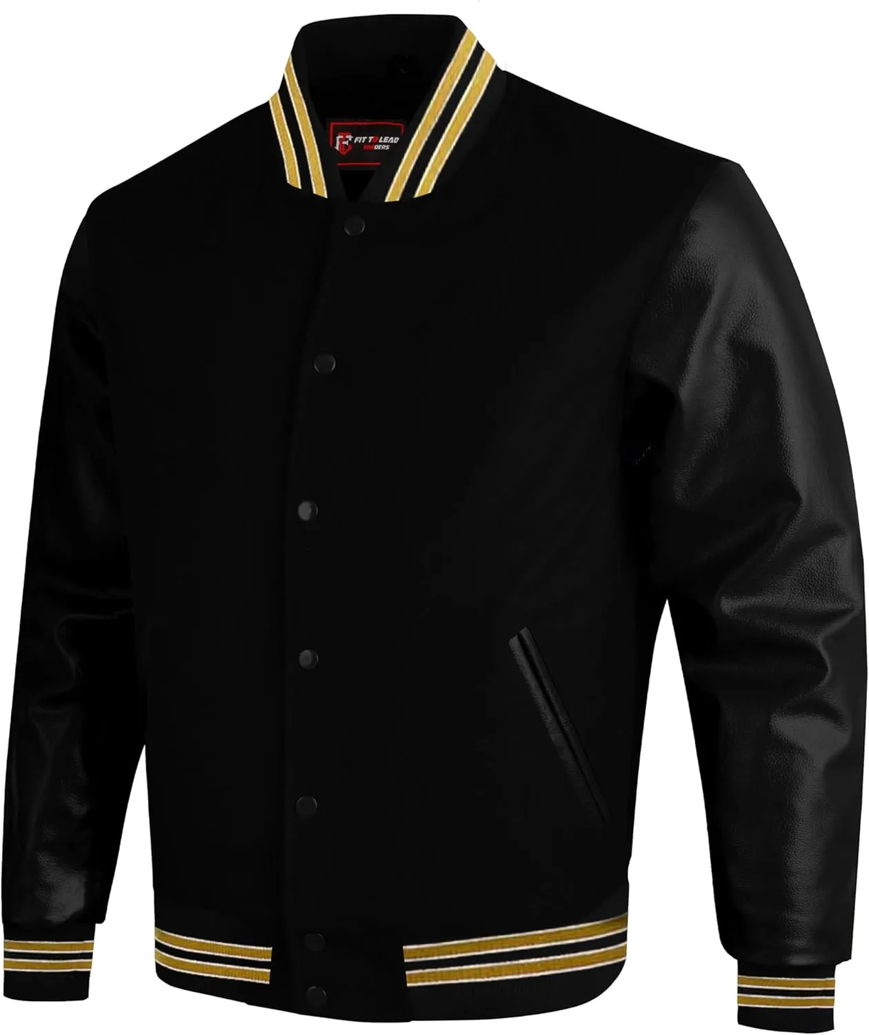 Mens Varsity Jacket Wool Body Leather Sleeves Custom Letterman Bomber for Team & School