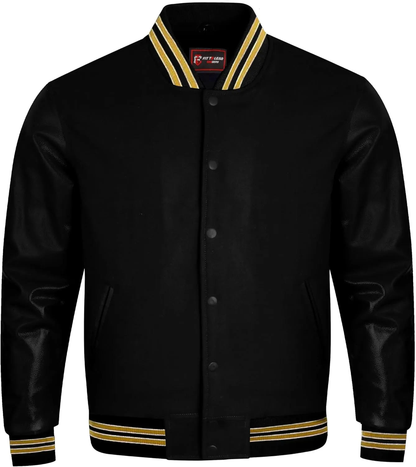 Mens Varsity Jacket Wool Body Leather Sleeves Custom Letterman Bomber for Team & School