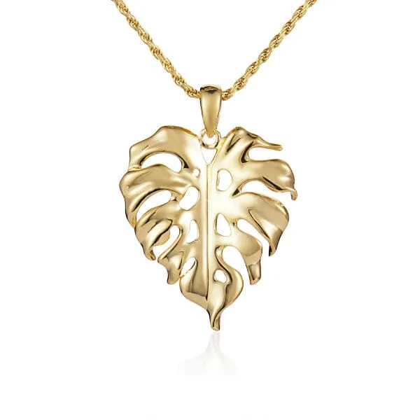 Monstera Leaf Necklace