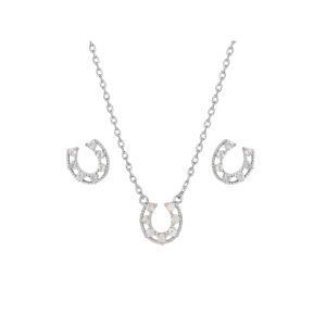 Montana Women's Delicate Glamour Horseshoe Jewelry Set