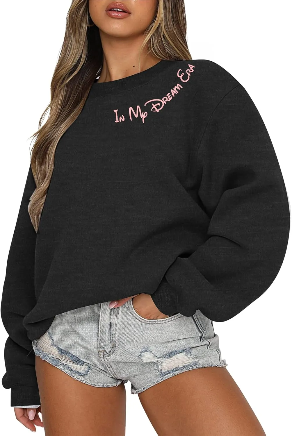 MYHALF Believe In The Magic Sweatshirt Women Crewneck Magic Pullover Shirt Family Vacation Castle Graphic Tops
