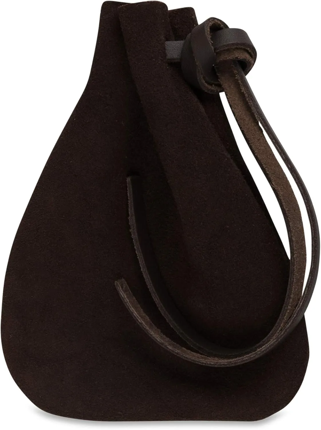 Nabob Leather Leather Drawstring Pouch, Coin Bag, Medicine Tobacco Pouch Medieval Reenactment Made in U.S.A Size 5.75" x 4.25"