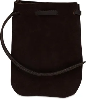 Nabob Leather Leather Drawstring Pouch, Coin Bag, Medicine Tobacco Pouch Medieval Reenactment Made in U.S.A Size 5.75" x 4.25"