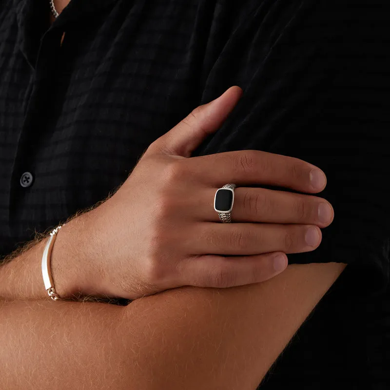NAVIGATOR ONYX MENS RING