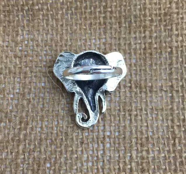 New Bohemia Vintage Tibetan Silver Plated Boho Rings Unique Design Elephant Ring