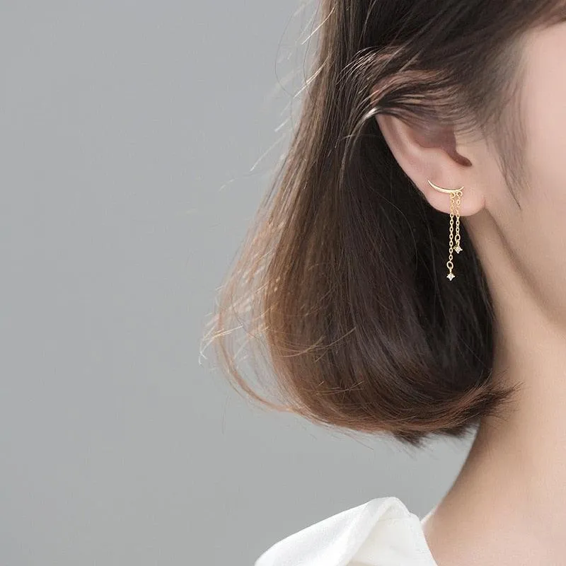 New Moon Minimal Earrings