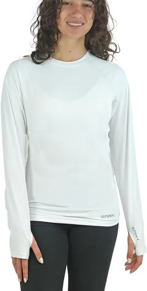 NIXY Women's Long Sleeve Shirt Rash Guard - UPF50  Sun Protection, Quick Dry, Super Light and Soft