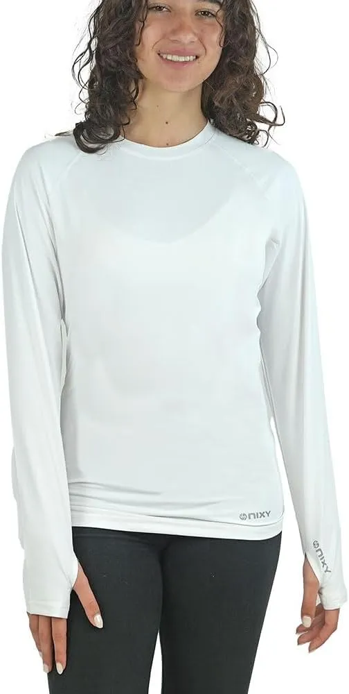 NIXY Women's Long Sleeve Shirt Rash Guard - UPF50  Sun Protection, Quick Dry, Super Light and Soft