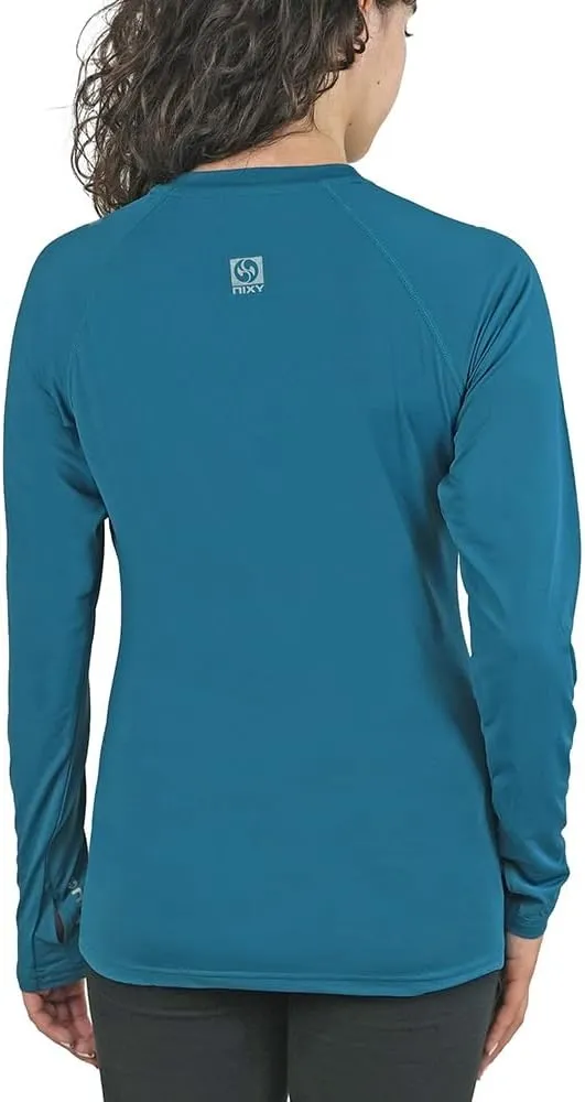 NIXY Women's Long Sleeve Shirt Rash Guard - UPF50  Sun Protection, Quick Dry, Super Light and Soft