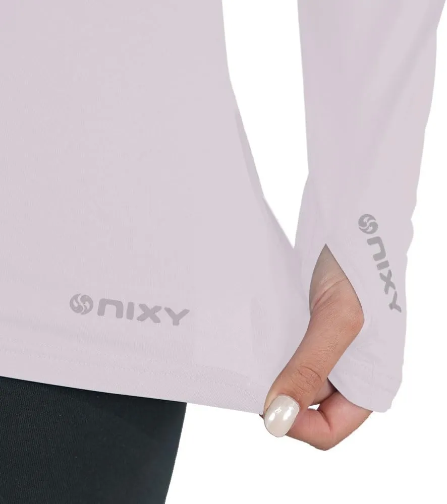 NIXY Women's Long Sleeve Shirt Rash Guard - UPF50  Sun Protection, Quick Dry, Super Light and Soft