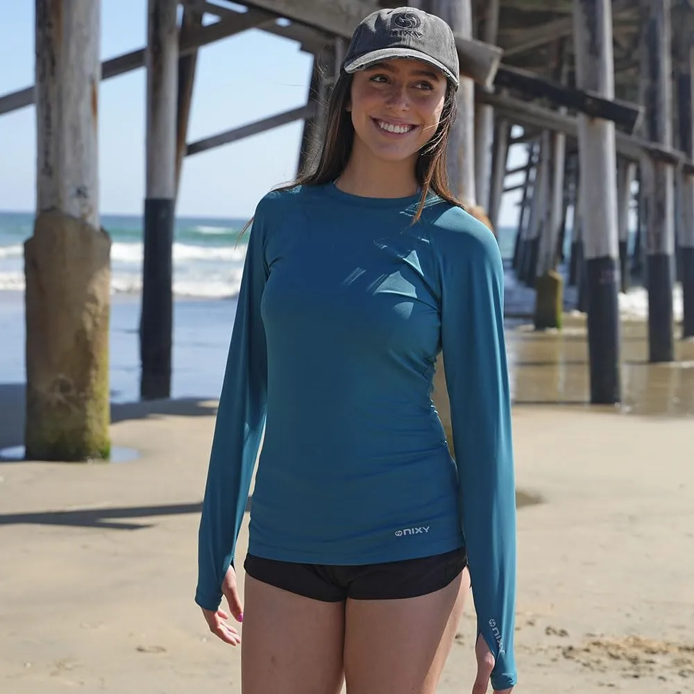 NIXY Women's Long Sleeve Shirt Rash Guard - UPF50  Sun Protection, Quick Dry, Super Light and Soft