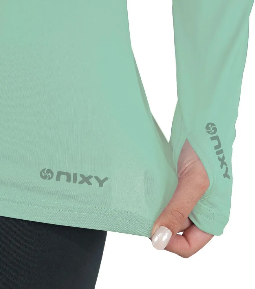 NIXY Women's Long Sleeve Shirt Rash Guard - UPF50  Sun Protection, Quick Dry, Super Light and Soft