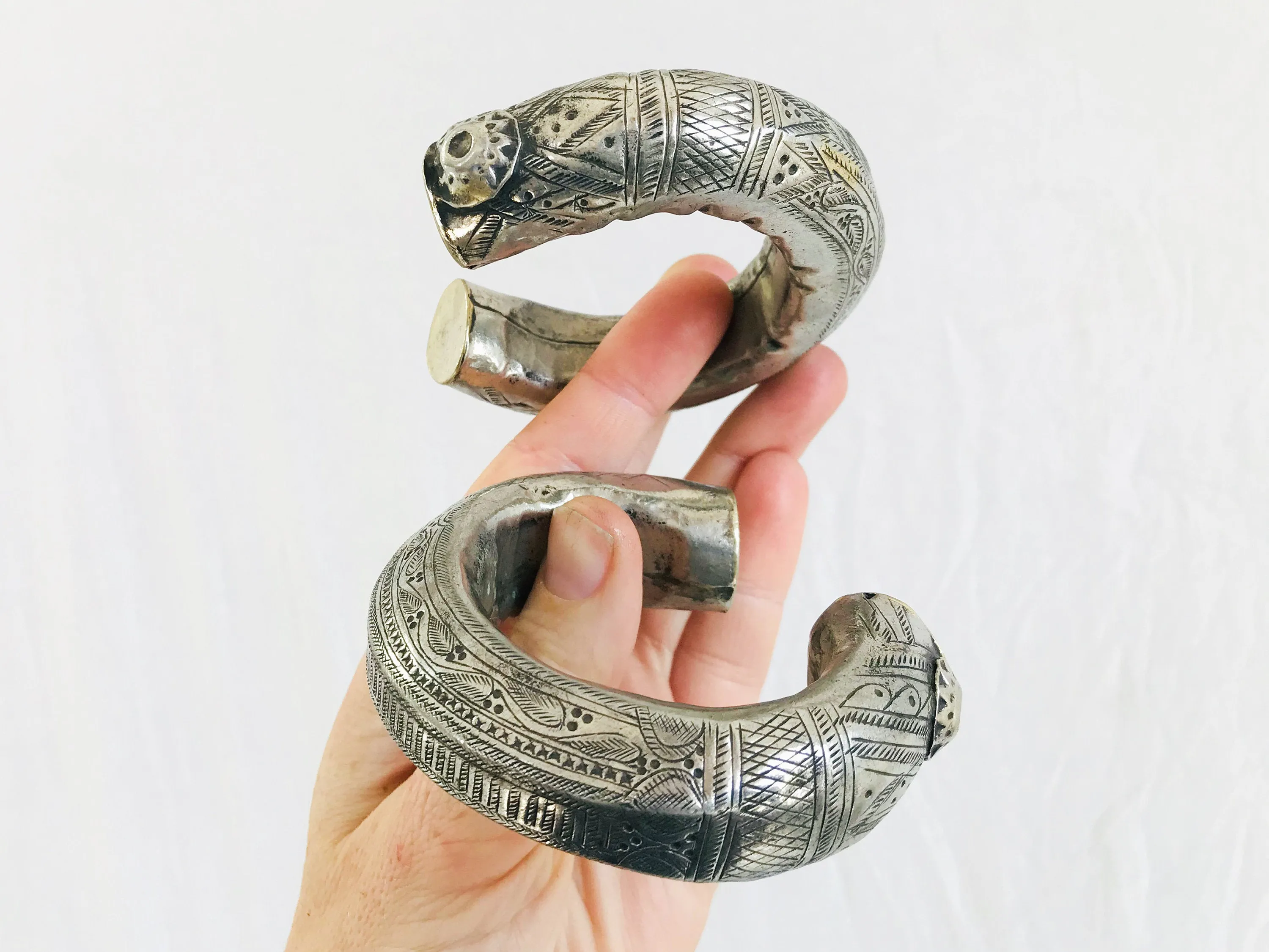 Pair Vintage Balochi Bangles.