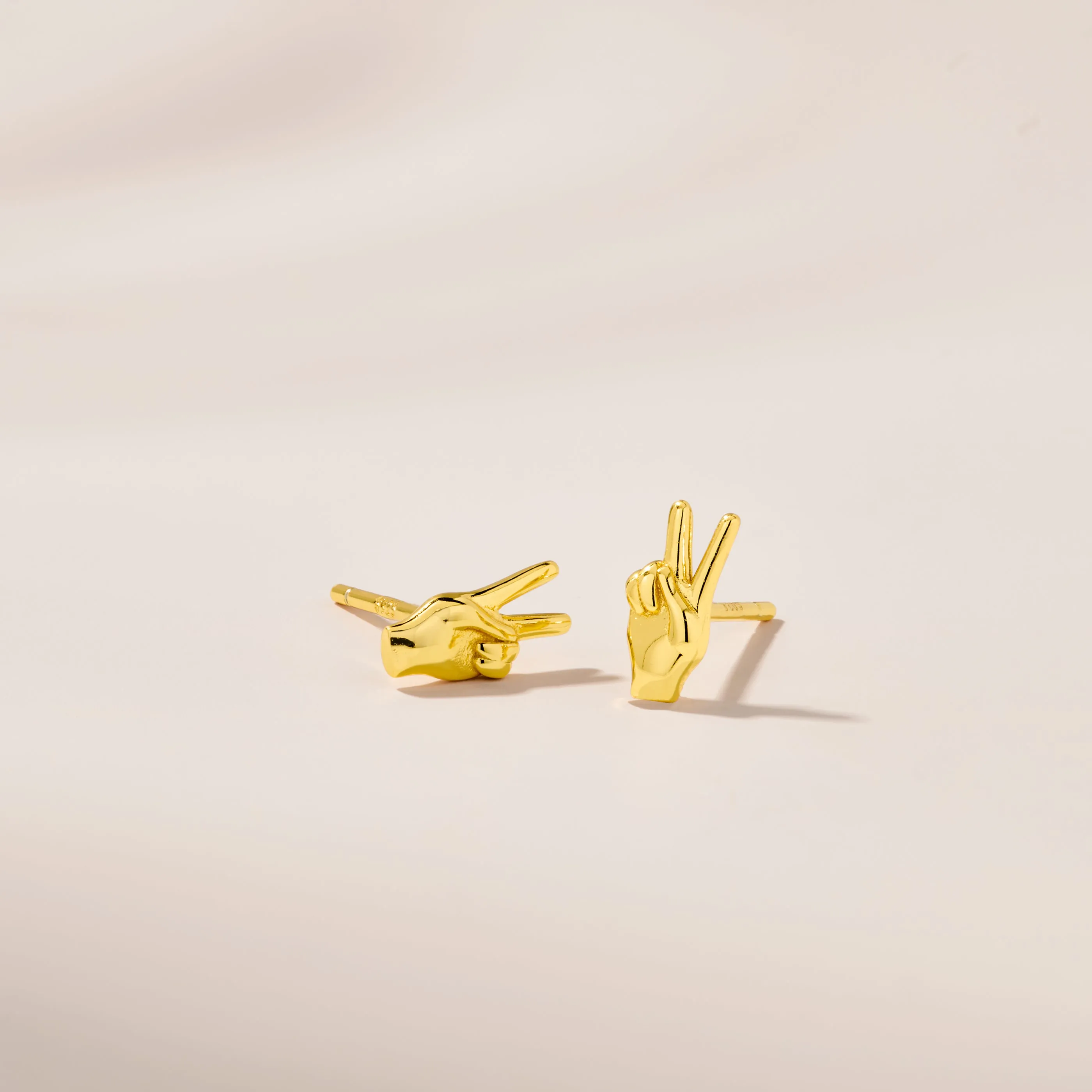 Peace Sign Stud Earrings