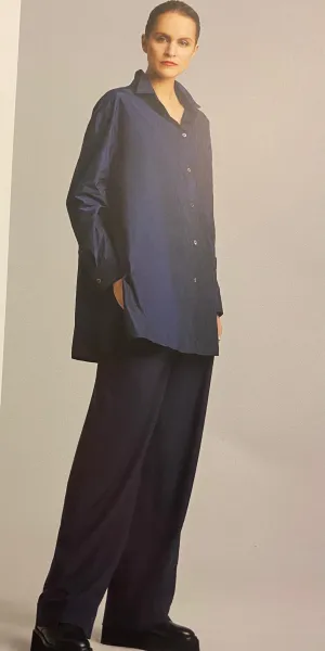 Peter O. Mahler Oversized Blouse Navy