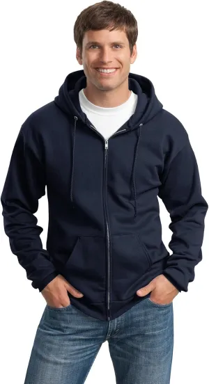 Port & Company Tall Essential Fleece Full-Zip Hooded Sweatshirt. PC90ZHT