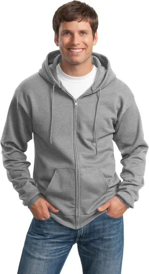 Port & Company Tall Essential Fleece Full-Zip Hooded Sweatshirt. PC90ZHT