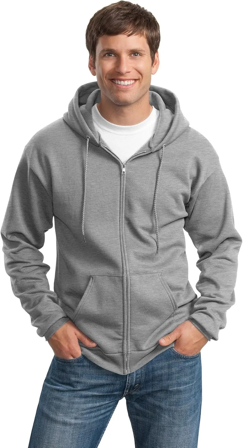 Port & Company Tall Essential Fleece Full-Zip Hooded Sweatshirt. PC90ZHT