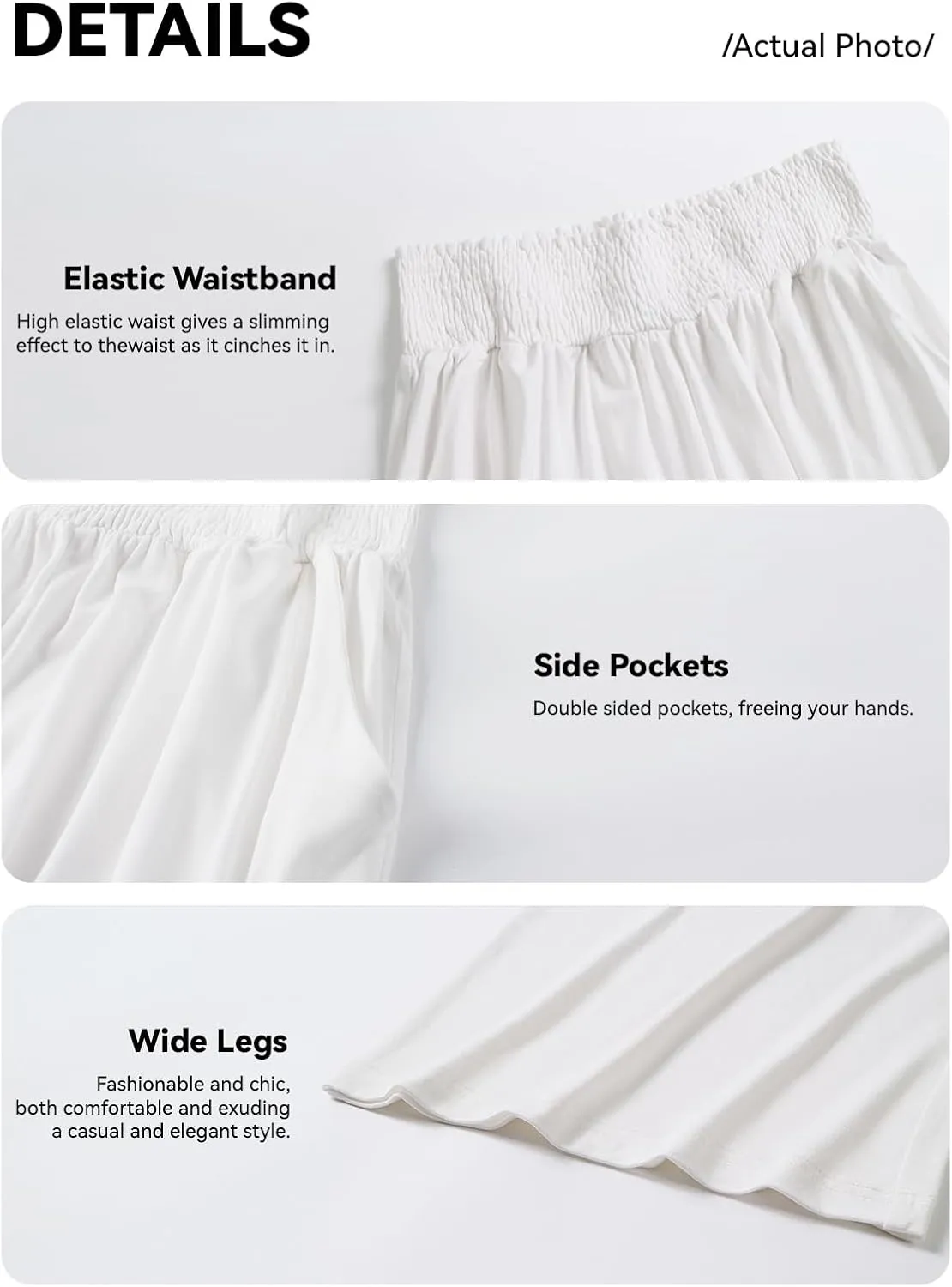 QIANXIZHAN Women's Boho Pants, Wide Leg High Waist Harem Pants Hippie Yoga Clothes with Pockets