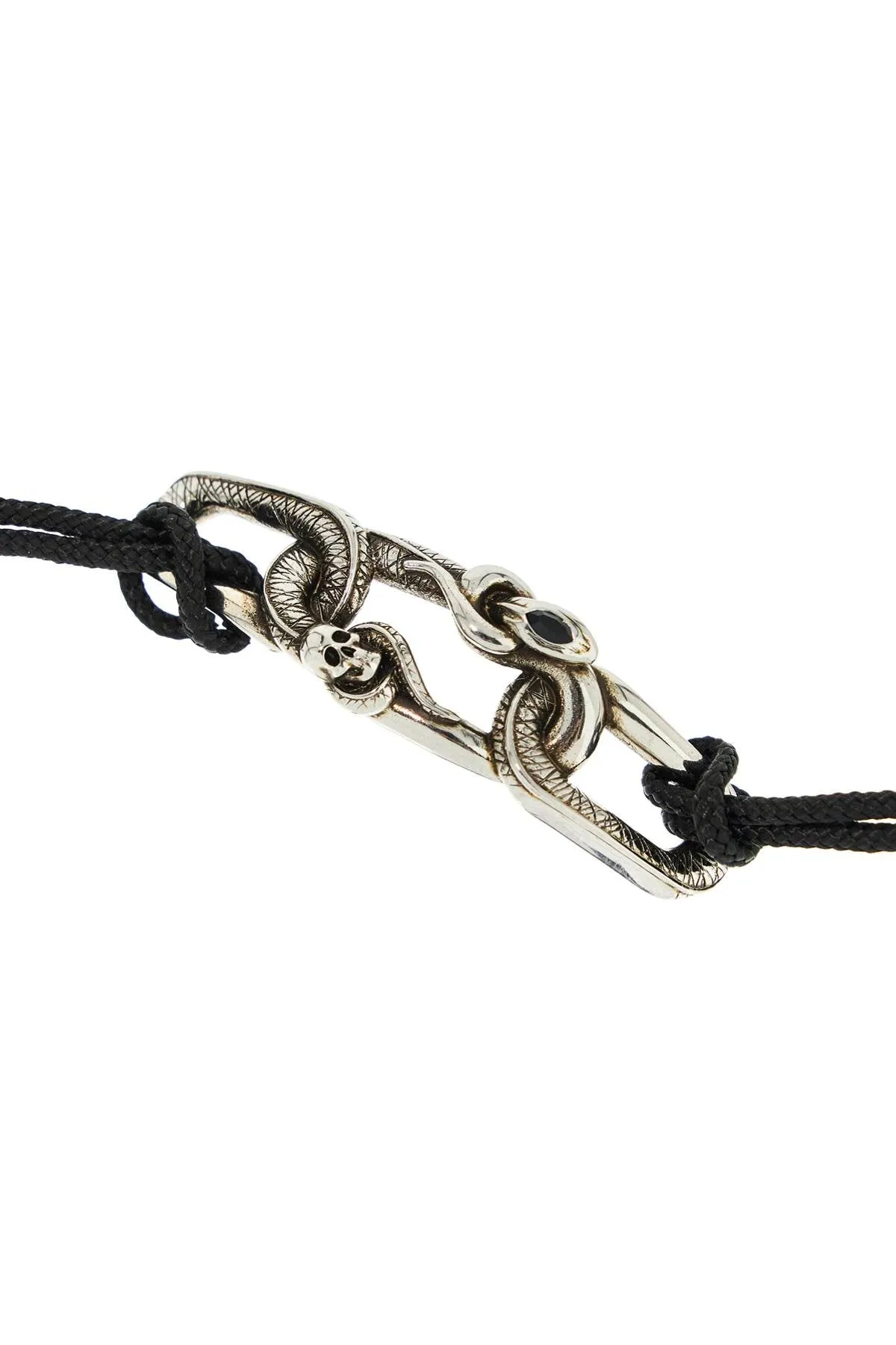 "snake and skull bracelet with intricate 794968 1ALDA BLK 0446 JET.SW
