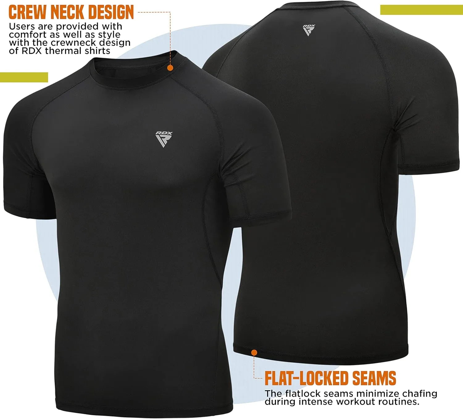 RDX Rash Guard BJJ, Compression Base Layer Top Quick Cool Dry Wetsuit Swimming Vest Men, Surfing MMA Running Cycling Training