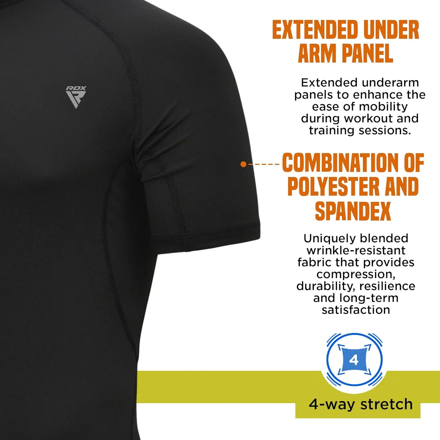 RDX Rash Guard BJJ, Compression Base Layer Top Quick Cool Dry Wetsuit Swimming Vest Men, Surfing MMA Running Cycling Training