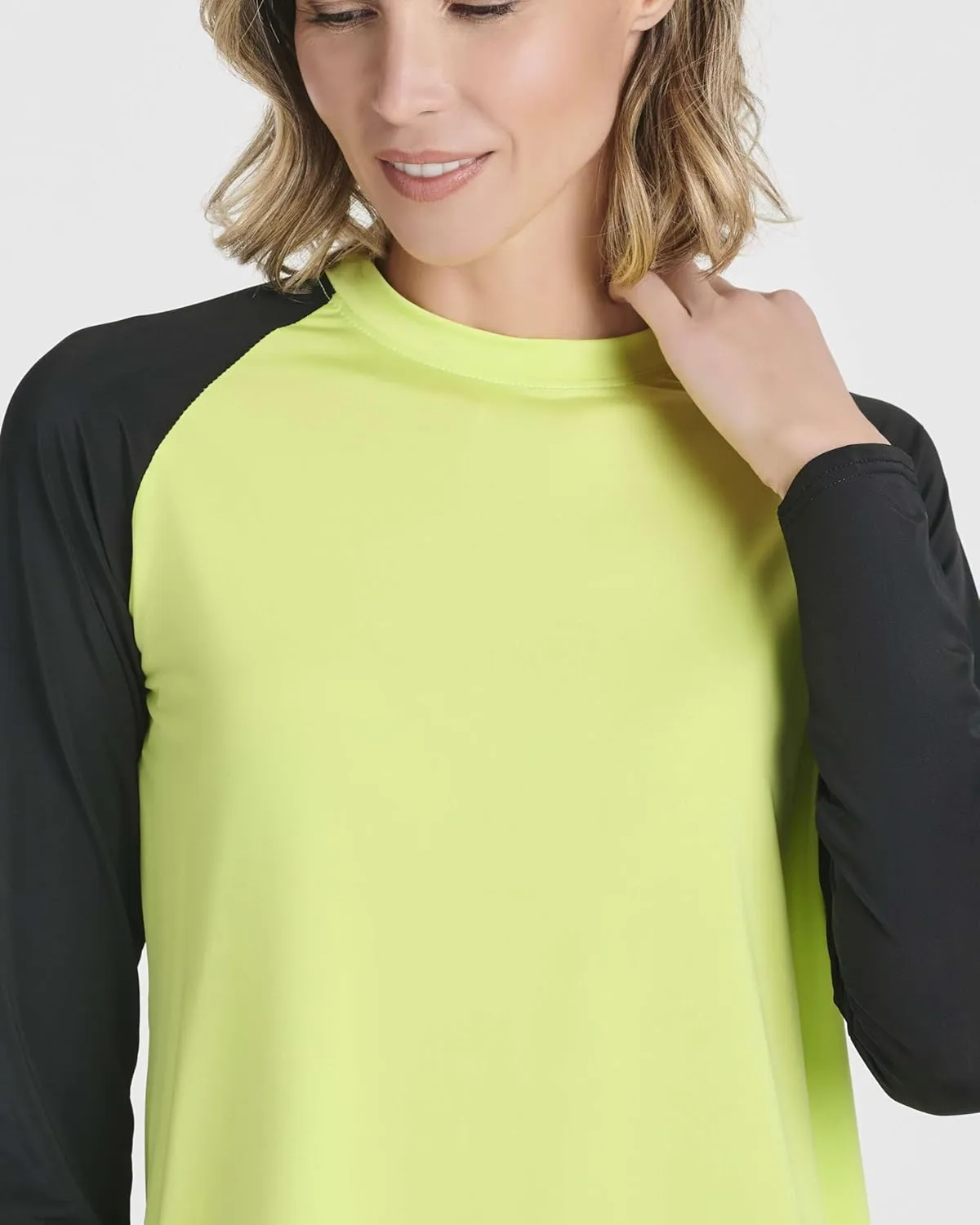 Real Essentials 4 Pack: Women's Long Sleeve Rash Guard Shirt Swimwear UPF Sun Protection Swim Workout Top (Available in Plus)