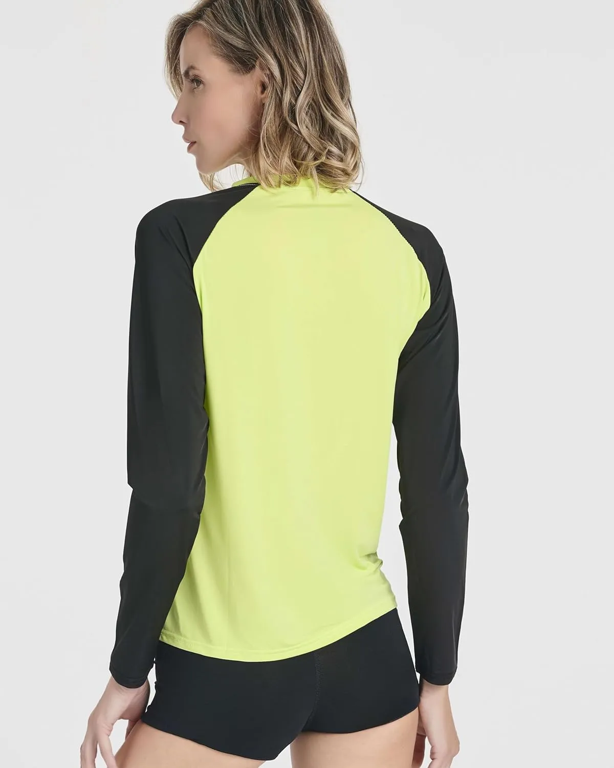 Real Essentials 4 Pack: Women's Long Sleeve Rash Guard Shirt Swimwear UPF Sun Protection Swim Workout Top (Available in Plus)
