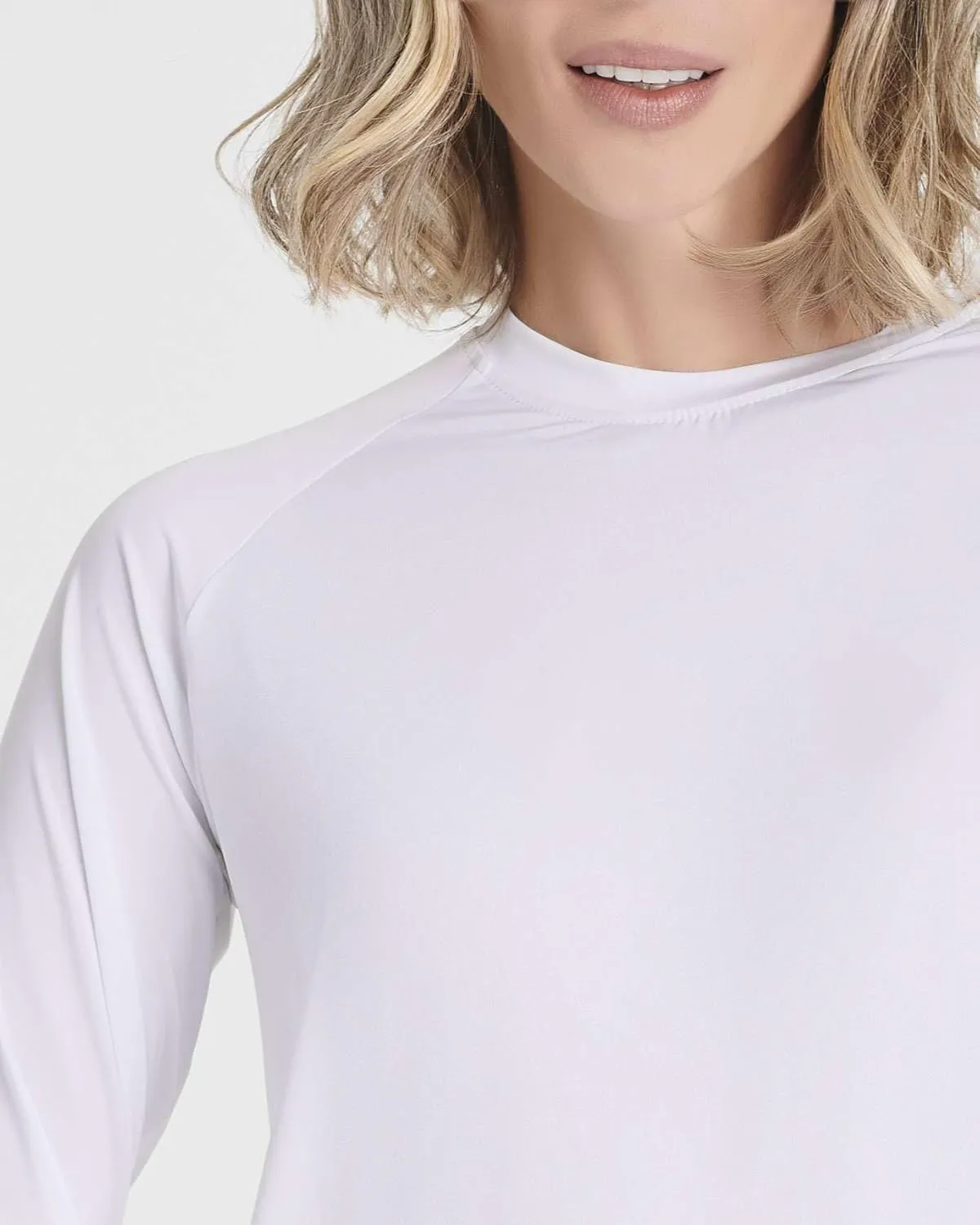 Real Essentials 4 Pack: Women's Long Sleeve Rash Guard Shirt Swimwear UPF Sun Protection Swim Workout Top (Available in Plus)
